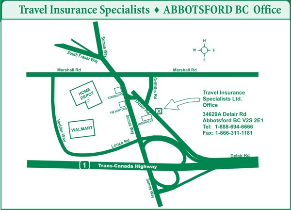Travel Insurance Specialists Office - 34629A Delair Rd. Abbotsford BC